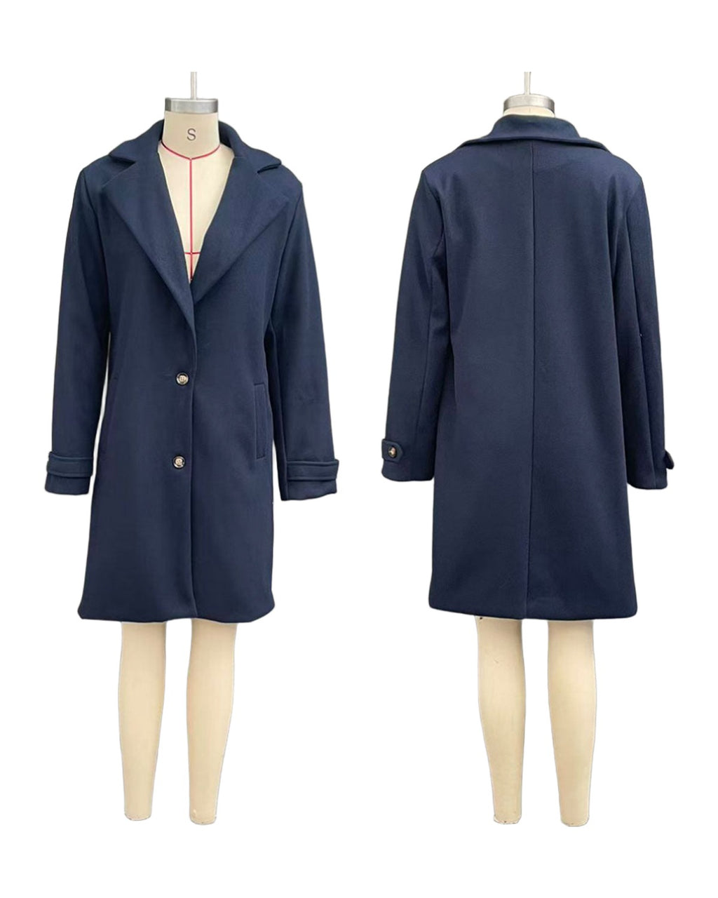 2026 Autumn Winter Retro Casual Mid-length Lapel Coat Woolen photo 12