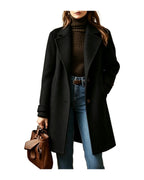 2026 Autumn Winter Retro Casual Mid-length Lapel Coat Woolen photo 4