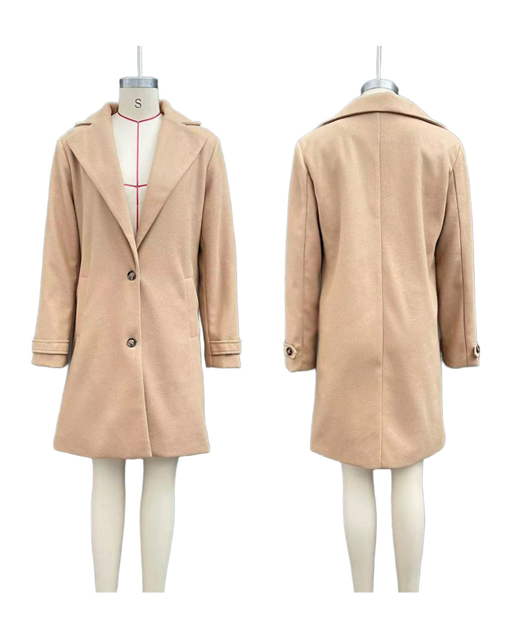 2026 Autumn Winter Retro Casual Mid-length Lapel Coat Woolen photo 7