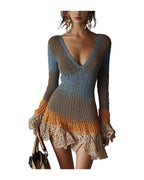 Long Sleeve Knit Cropped Skirt photo 2