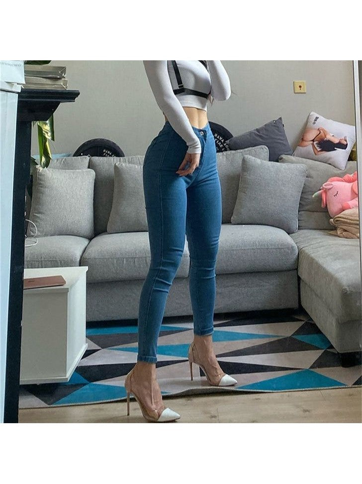 Cross Lace-up Waist-controlled Jeans on Both Sides