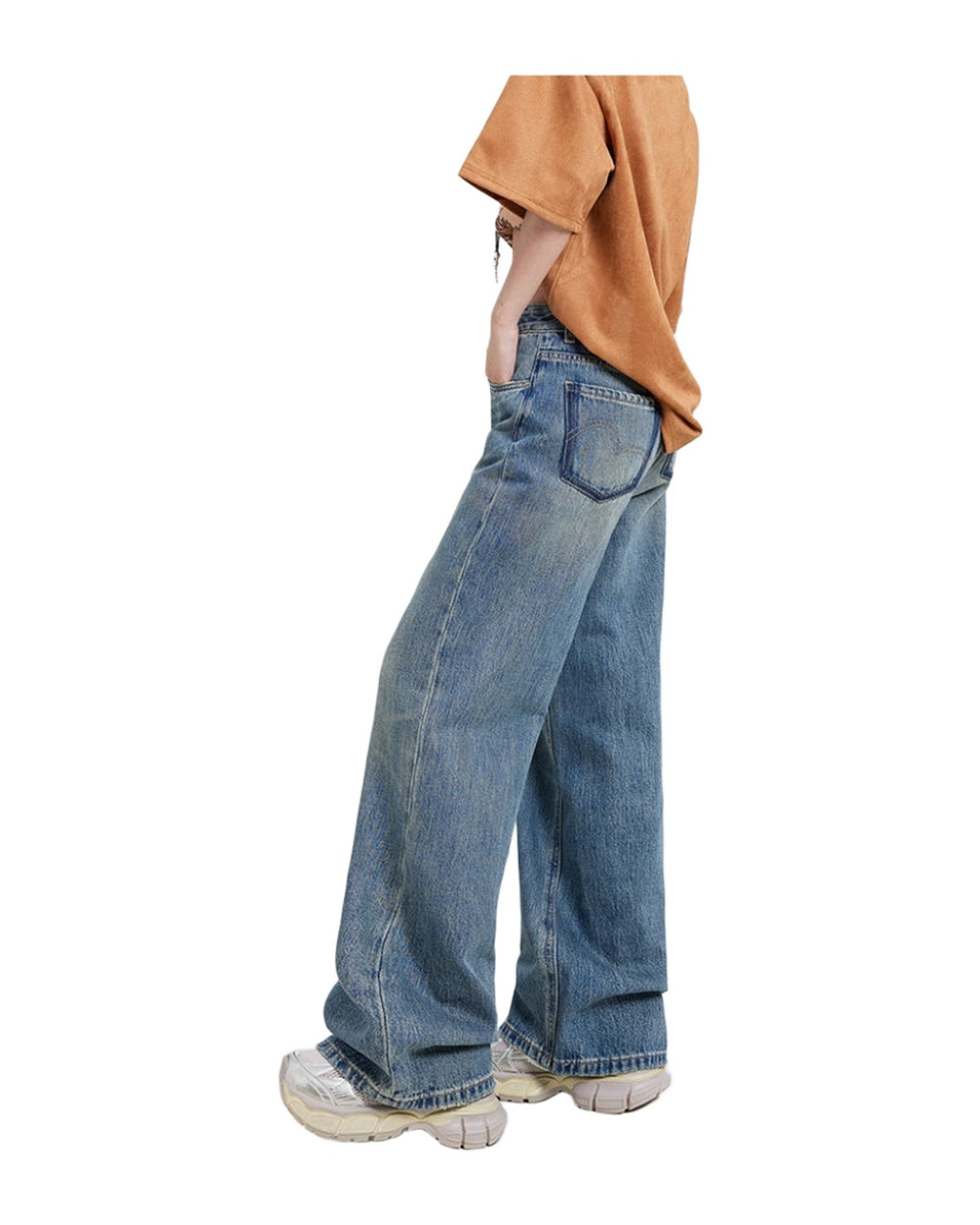 Wide Leg Jeans High Waist Baggy Straight Trousers photo 14