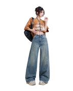 Wide Leg Jeans High Waist Baggy Straight Trousers photo 18