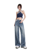 Wide Leg Jeans High Waist Baggy Straight Trousers photo 19