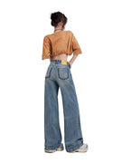 Wide Leg Jeans High Waist Baggy Straight Trousers photo 2