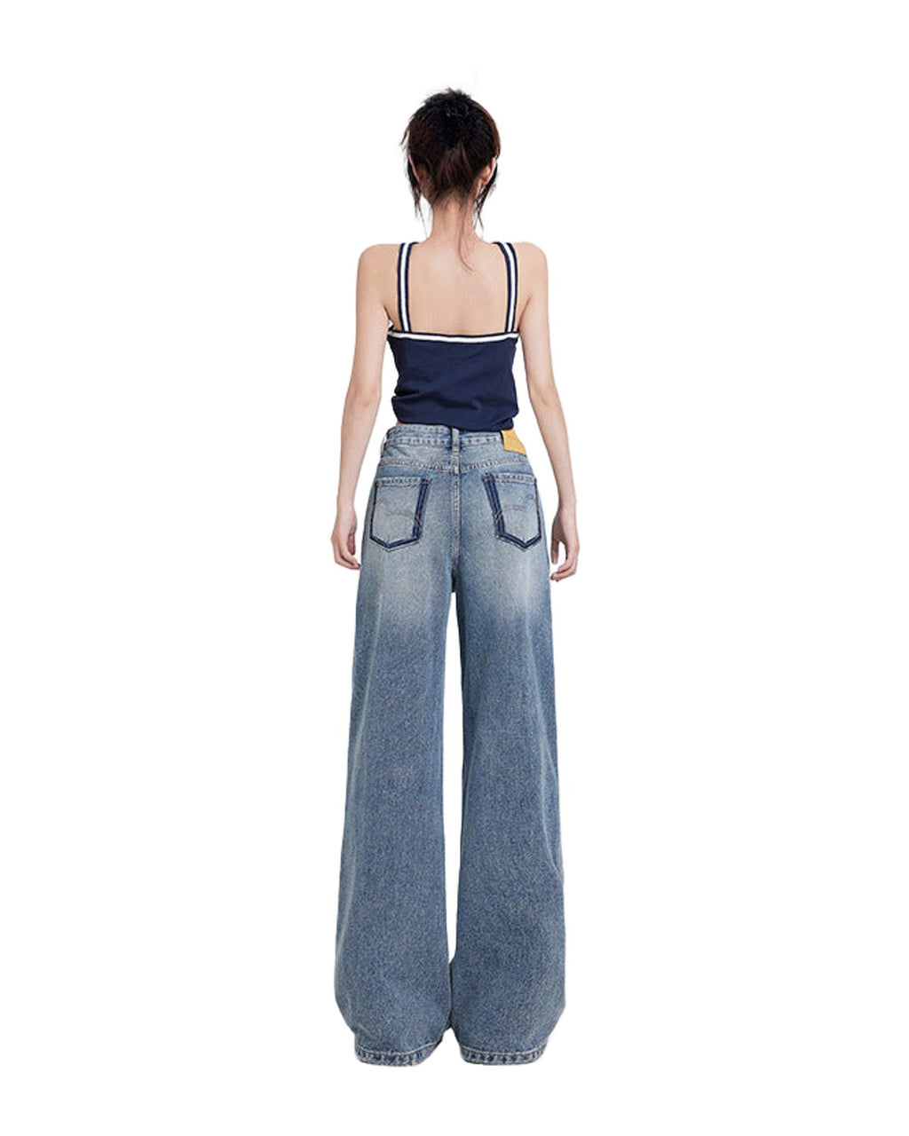 Wide Leg Jeans High Waist Baggy Straight Trousers photo 28