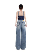 Wide Leg Jeans High Waist Baggy Straight Trousers photo 28