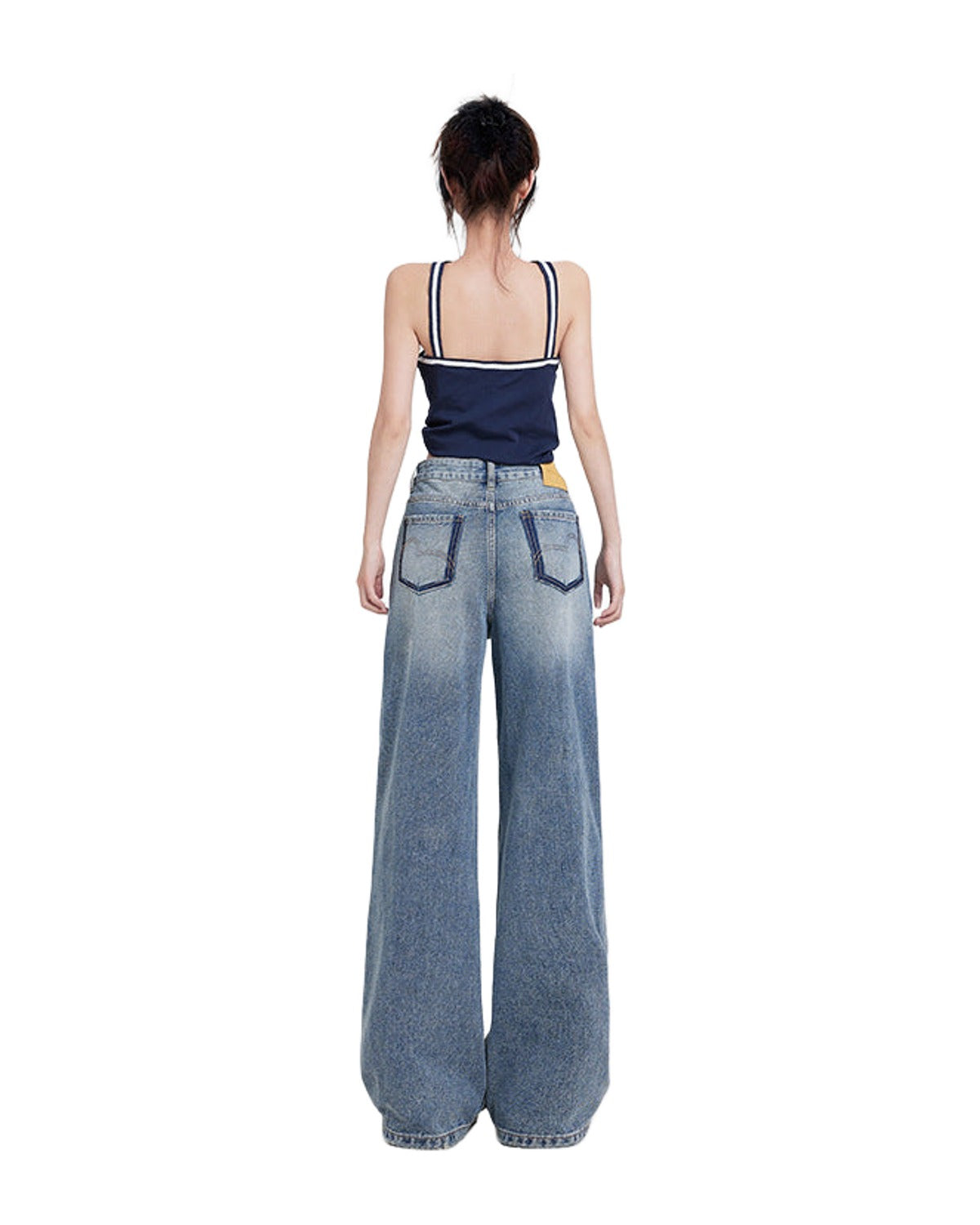 Wide Leg Jeans High Waist Baggy Straight Trousers photo 28