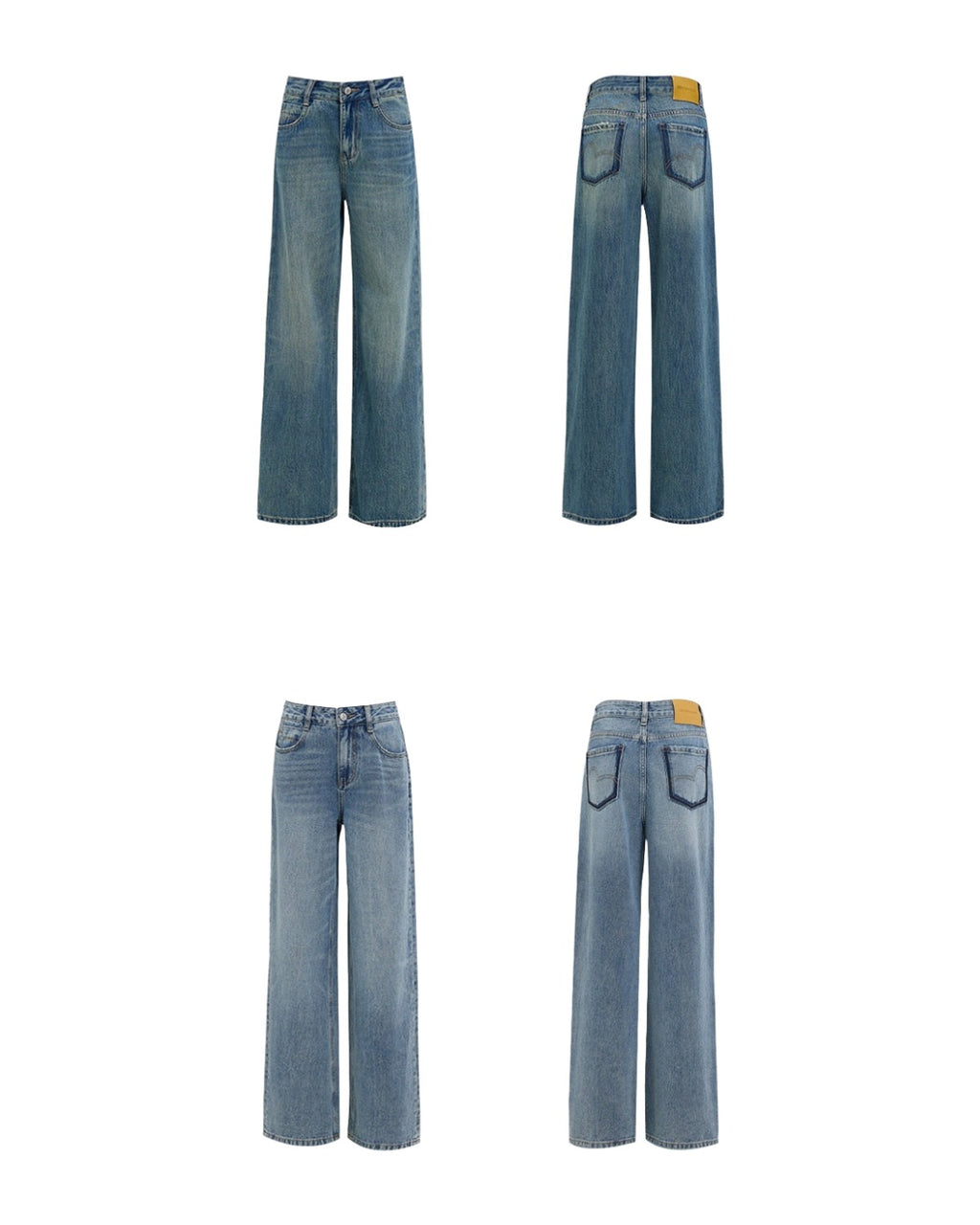 Wide Leg Jeans High Waist Baggy Straight Trousers photo 3