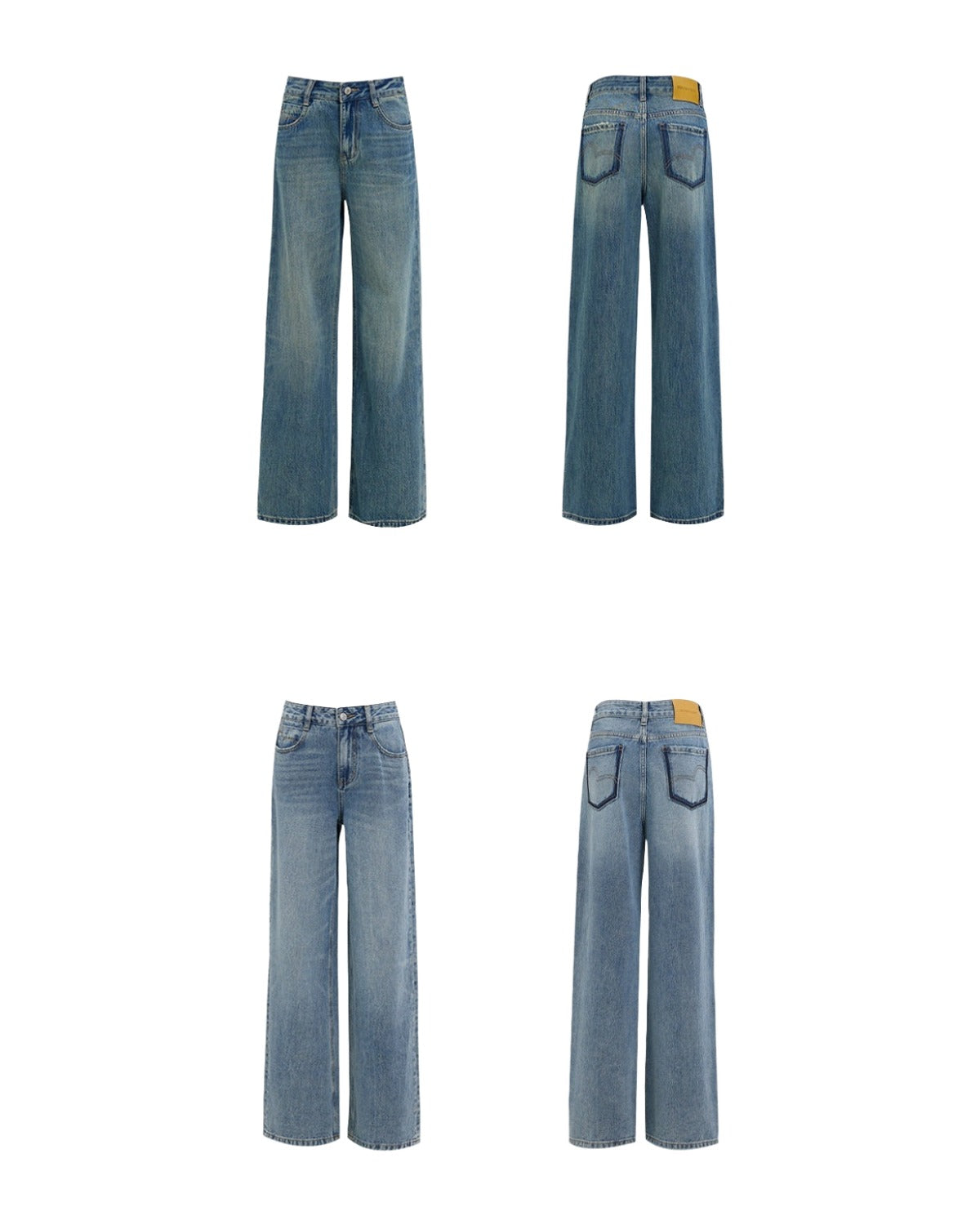 Wide Leg Jeans High Waist Baggy Straight Trousers photo 3