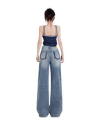 Wide Leg Jeans High Waist Baggy Straight Trousers photo 33