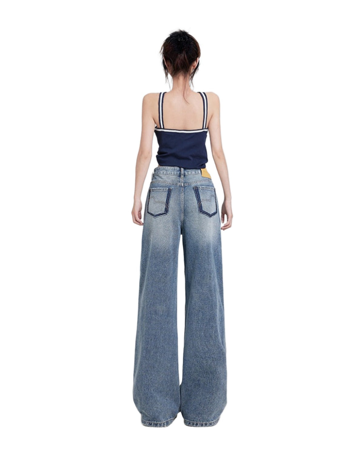 Wide Leg Jeans High Waist Baggy Straight Trousers photo 33