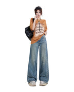 Wide Leg Jeans High Waist Baggy Straight Trousers photo 8