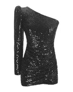 Sequins Shoulder Bag Hip Dress photo 6