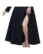 Black Long Sleeve Rhinestone Dress photo 4