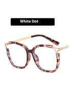 Square Cat Eye Hollow Glasses Frame photo 2