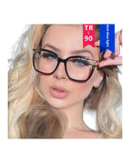 Square Cat Eye Hollow Glasses Frame photo 4