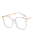 Square Cat Eye Hollow Glasses Frame photo 5