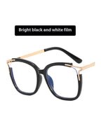 Square Cat Eye Hollow Glasses Frame photo 7