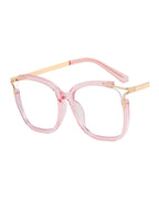 Square Cat Eye Hollow Glasses Frame photo 9