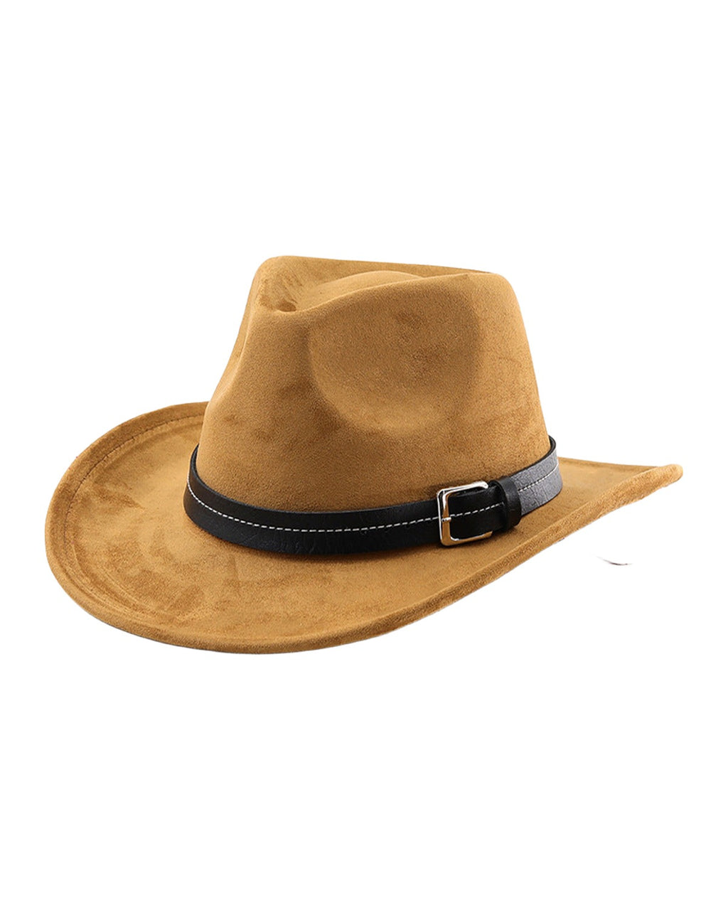 Belt Decoration Suede Curling Western Cowboy Hat Top photo 4