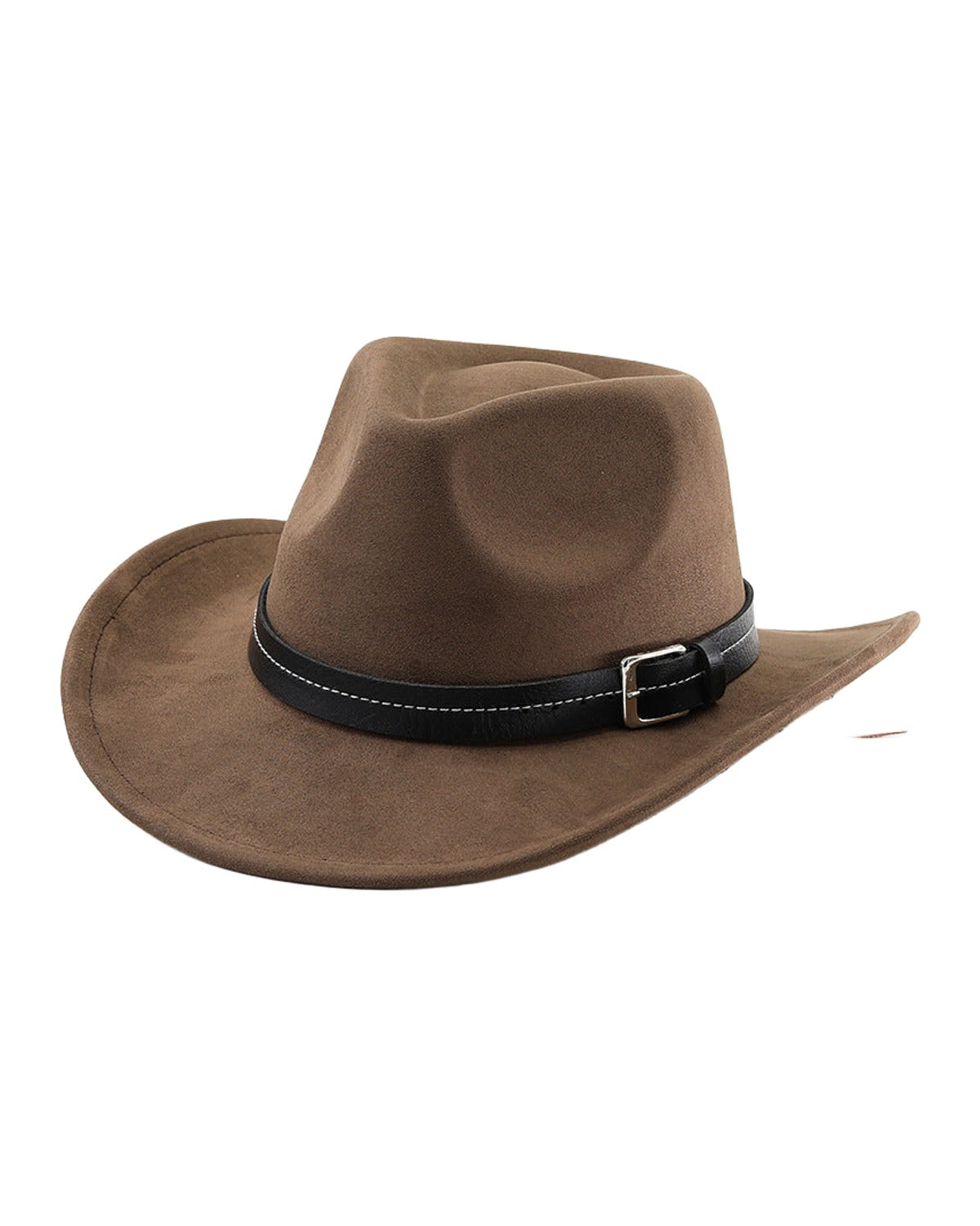 Belt Decoration Suede Curling Western Cowboy Hat Top photo 5