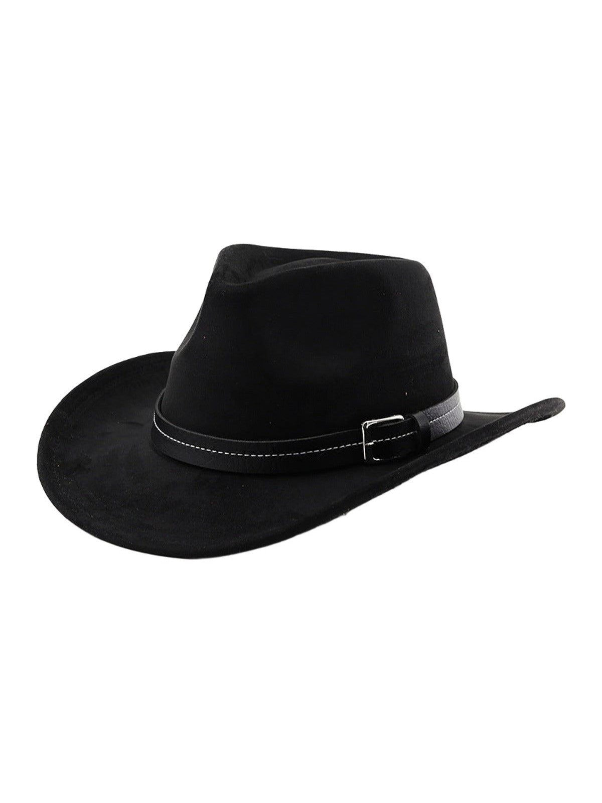 Belt Decoration Suede Curling Western Cowboy Hat Top