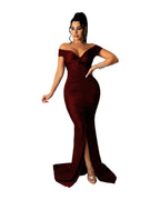 Large V-neck Micro-wrinkle Tight Dress photo 2