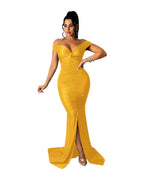 Large V-neck Micro-wrinkle Tight Dress photo 3