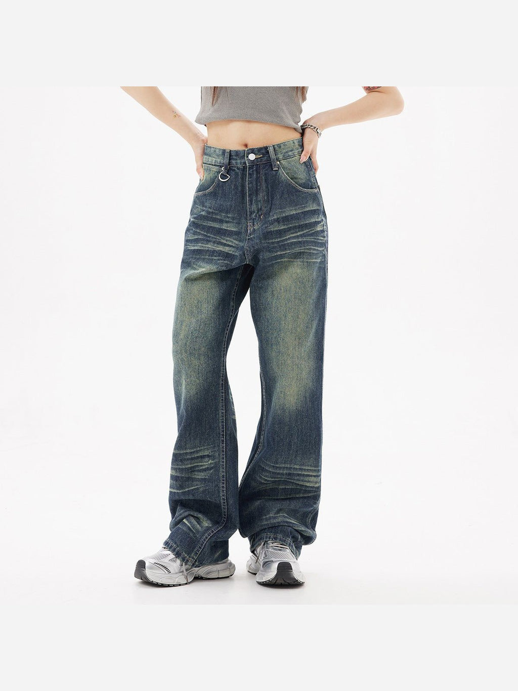 Distressed Brand Jeans High Street American