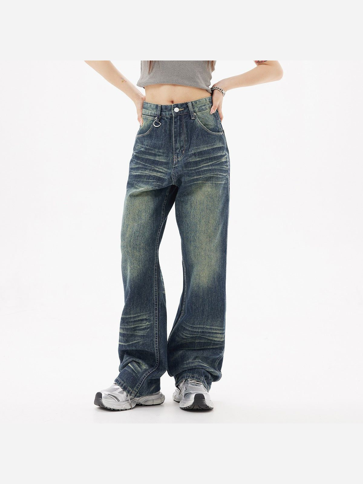 Distressed Brand Jeans High Street American