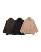 Autumn Wool Blended Short Coat photo 4