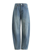 Light Deconstruction Split Tangent Loose Curved Banana Jeans photo 7