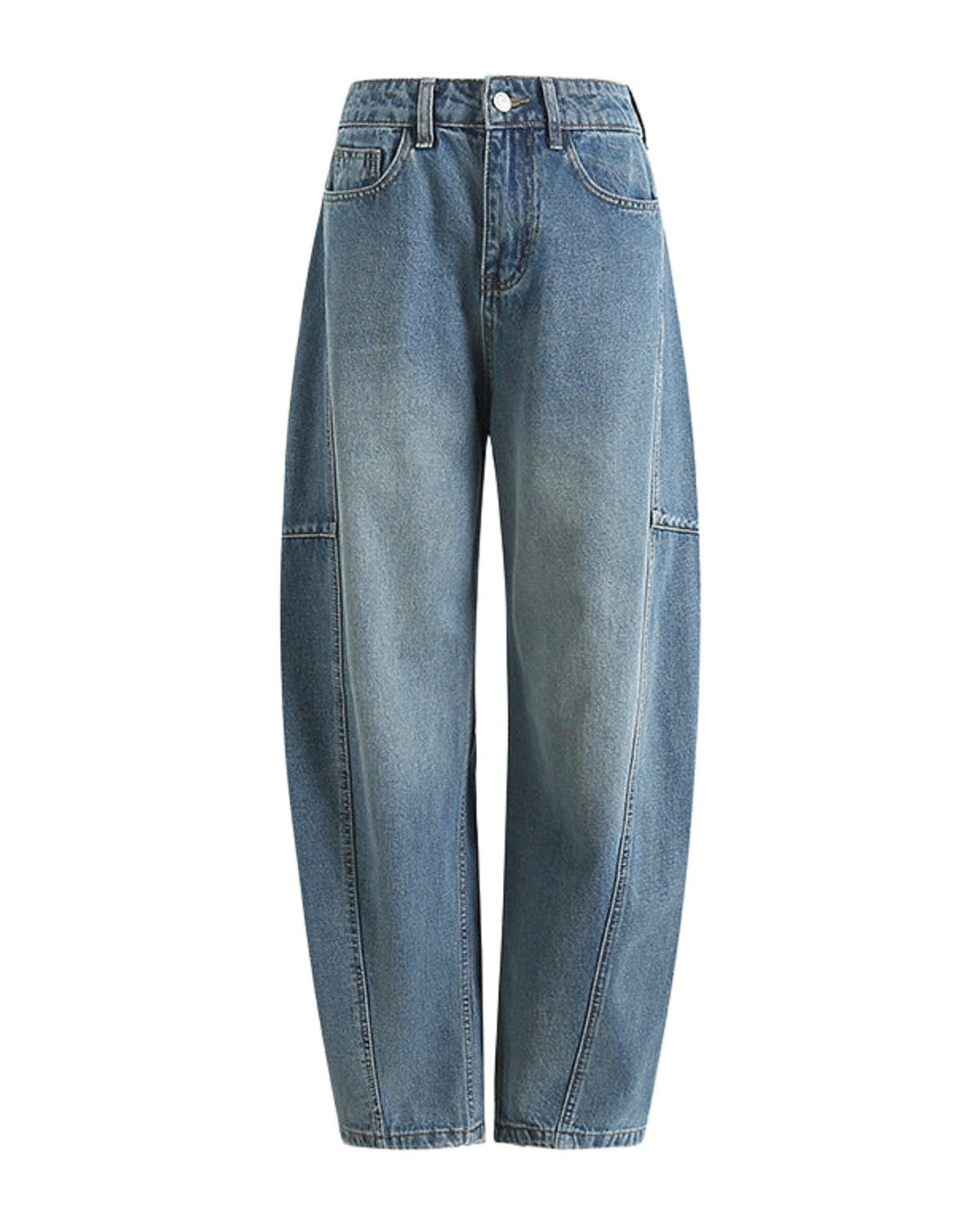 Light Deconstruction Split Tangent Loose Curved Banana Jeans photo 7