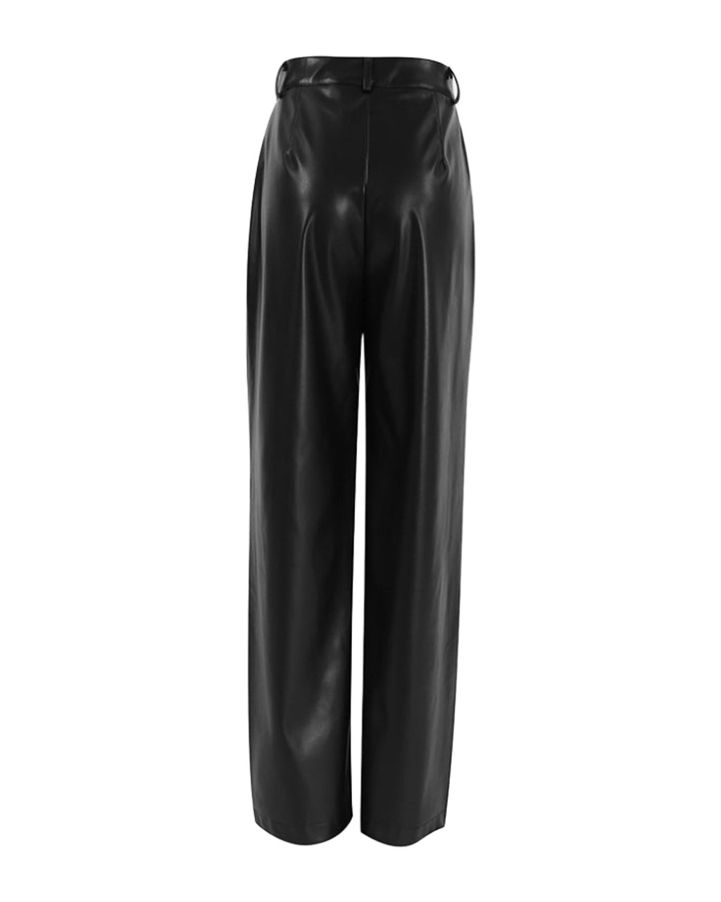Retro Casual Black Leather Pants photo 3