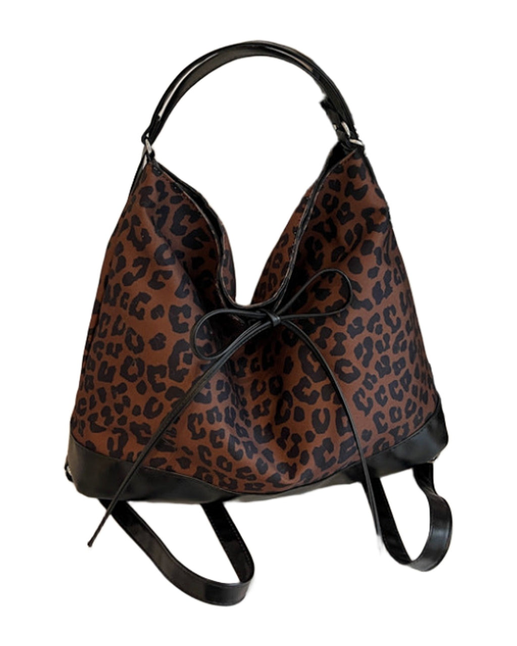 Leopard Print Large Capacity Backpack Three-purpose photo 4