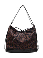 Leopard Print Large Capacity Backpack Three-purpose