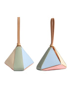 Triangular Diamond Grid Folding Tote Shoulder Crossbody Bag photo 6