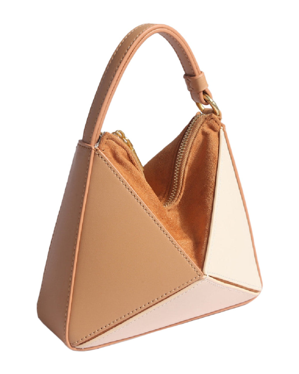 Triangular Diamond Grid Folding Tote Shoulder Crossbody Bag photo 7