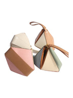 Triangular Diamond Grid Folding Tote Shoulder Crossbody Bag