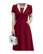 Plus Size Short Sleeve Mid-length Dress photo 3