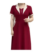 Plus Size Short Sleeve Mid-length Dress photo 4