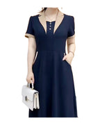 Plus Size Short Sleeve Mid-length Dress photo 7