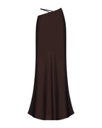 Solid Color Hollow-out Bodycon Maxi Skirt photo 4