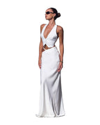 Solid Color Hollow-out Bodycon Maxi Skirt photo 7