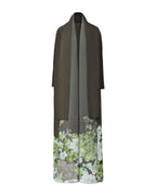 Printed Long Sleeve Scarf Cardigan Dress photo 1
