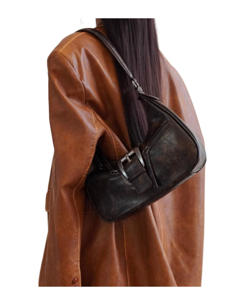 Retro Shoulder Bag Underarm Crescent Crossbody photo 1