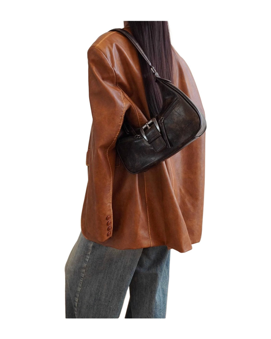 Retro Shoulder Bag Underarm Crescent Crossbody photo 6