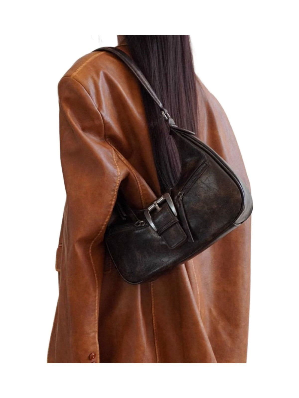 Retro Shoulder Bag Underarm Crescent Crossbody