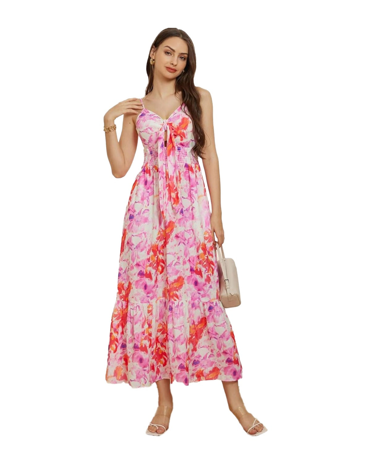 Bohemian Print Slip Dress Vacation photo 12